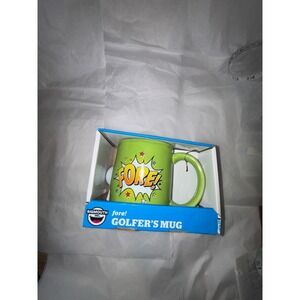 BigMouth‎ Inc. Fore! Golfer's Mug 20oz Green Ceramic Coffee Cup with Golf Ball